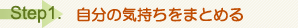 自分の気持ちをまとめる